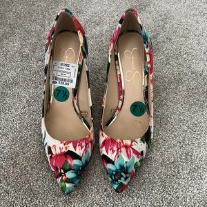 Floral Print Jessica Simpson Pumps 7.5